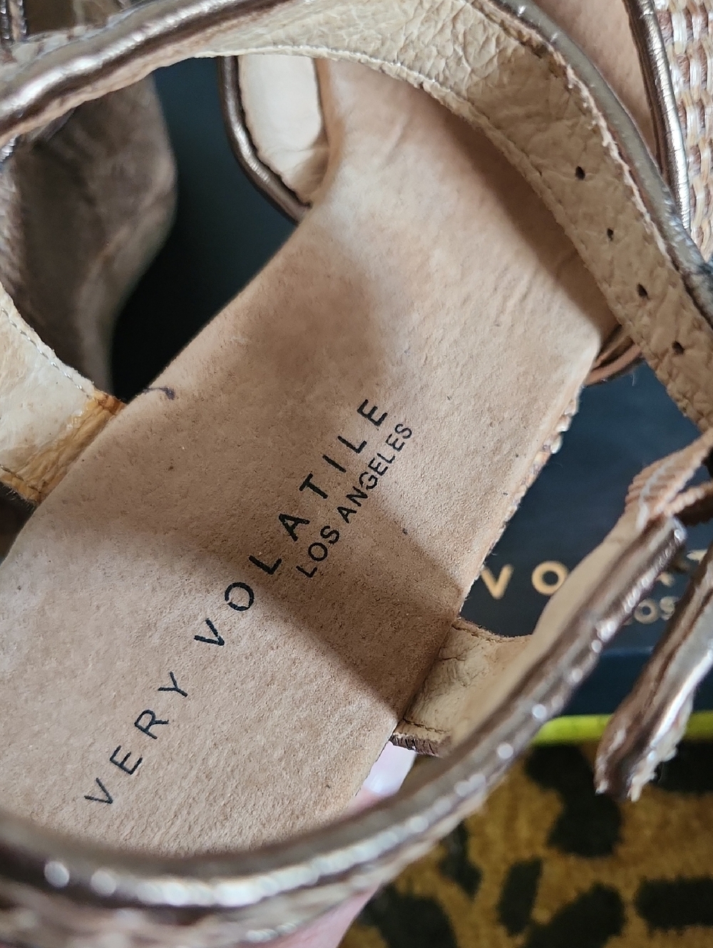 Very Volatile Woven Tan Platform Wedge Sandals - Picture 7 of 12